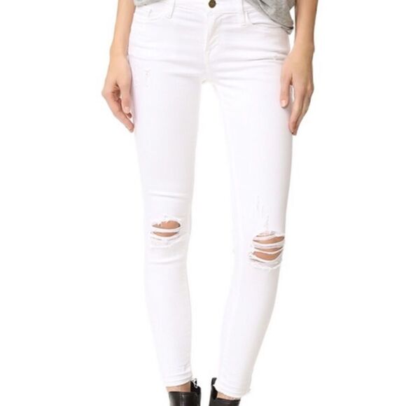 Frame Denim Le High Rise Skinny Crop White - Picture 10 of 10